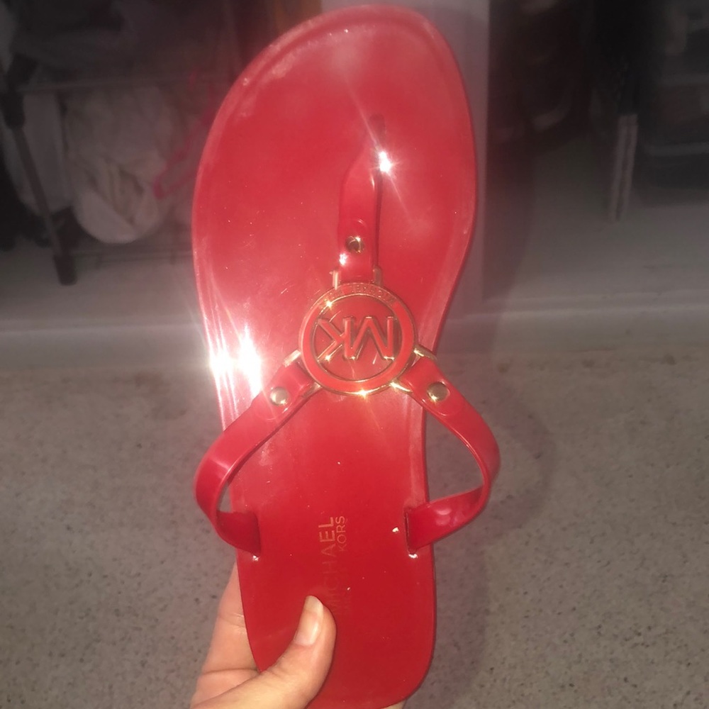 Red sandals Michael kors